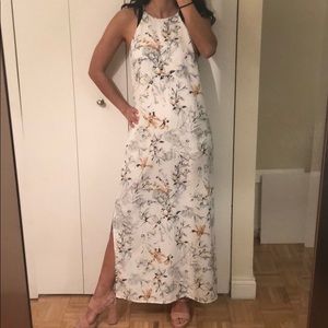 Aqua Halter Maxi Dress